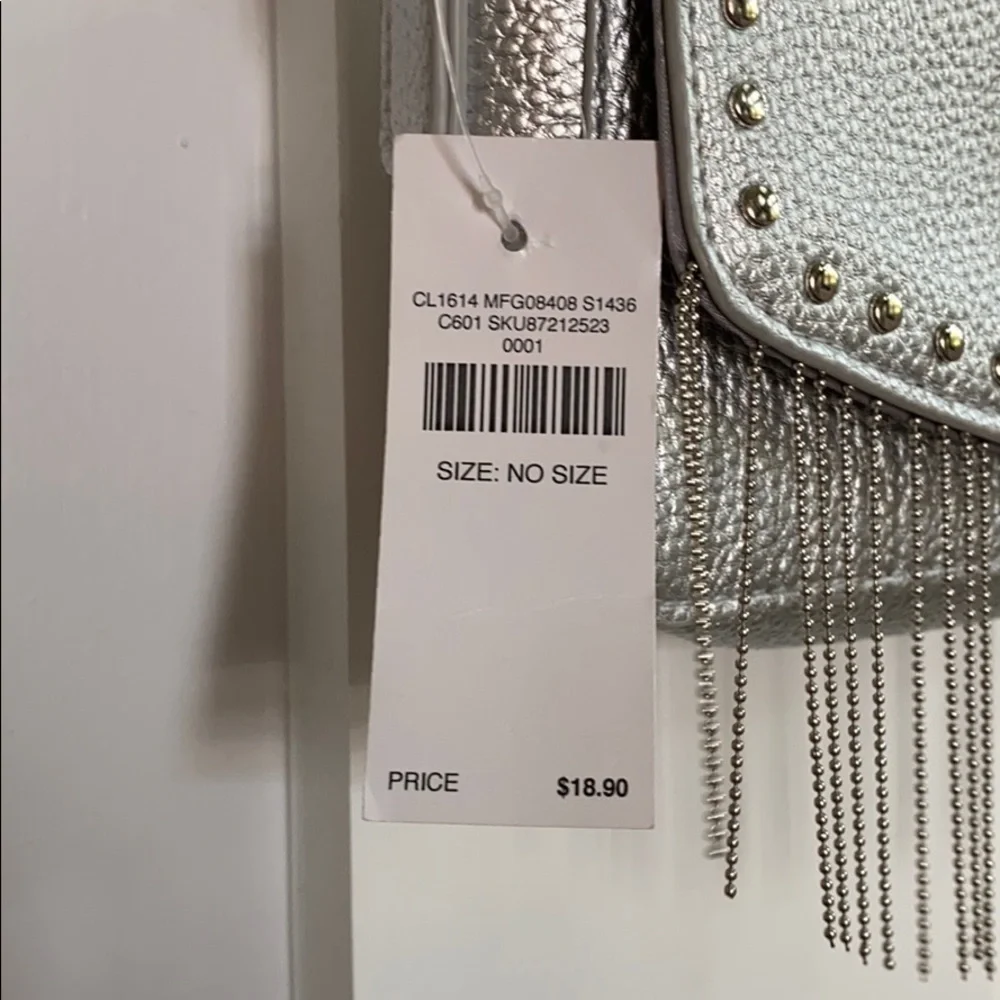 Justice NWT Purse with Silver Chain Studs/tassels
